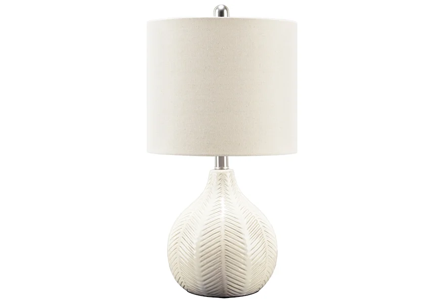 Lamps - Casual Rainermen Off White Table Lamp by Signature Design by Ashley at Sam Levitz Furniture