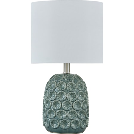 Moorbank Teal Ceramic Table Lamp