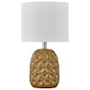 Benchcraft Lamps - Casual Moorbank Amber Ceramic Table Lamp