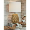 Signature Design by Ashley Lamps - Casual Moorbank Amber Ceramic Table Lamp