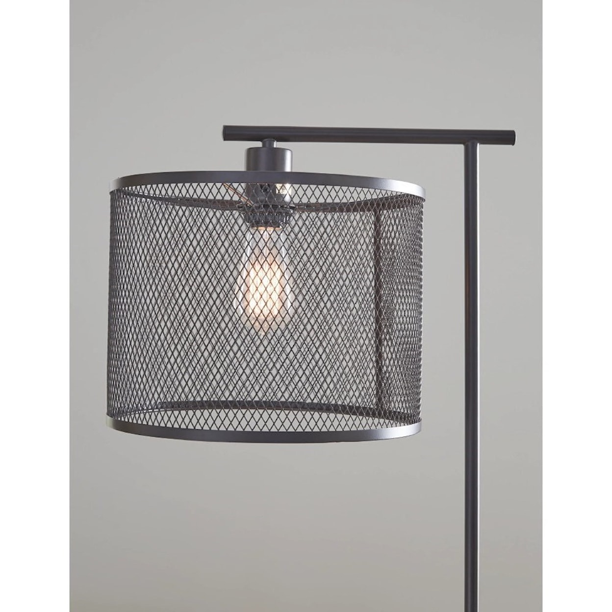 Signature Design Lamps - Casual Nolden Bronze Finish Metal Floor Lamp