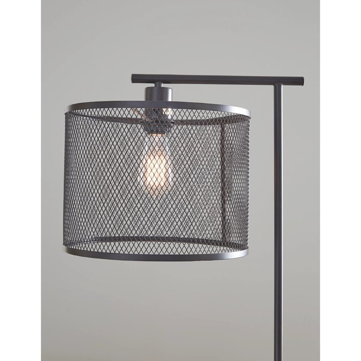 Signature Design by Ashley Lamps - Casual Nolden Bronze Finish Metal Floor Lamp