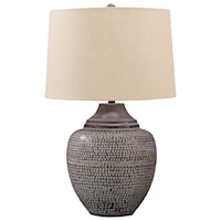 Olinger Brown Metal Table Lamp