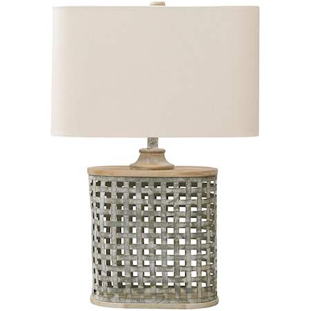 Deondra Gray Metal Table Lamp