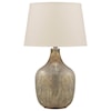 Signature Design by Ashley Lamps - Casual Mari Gray/Gold Finish Table Lamp