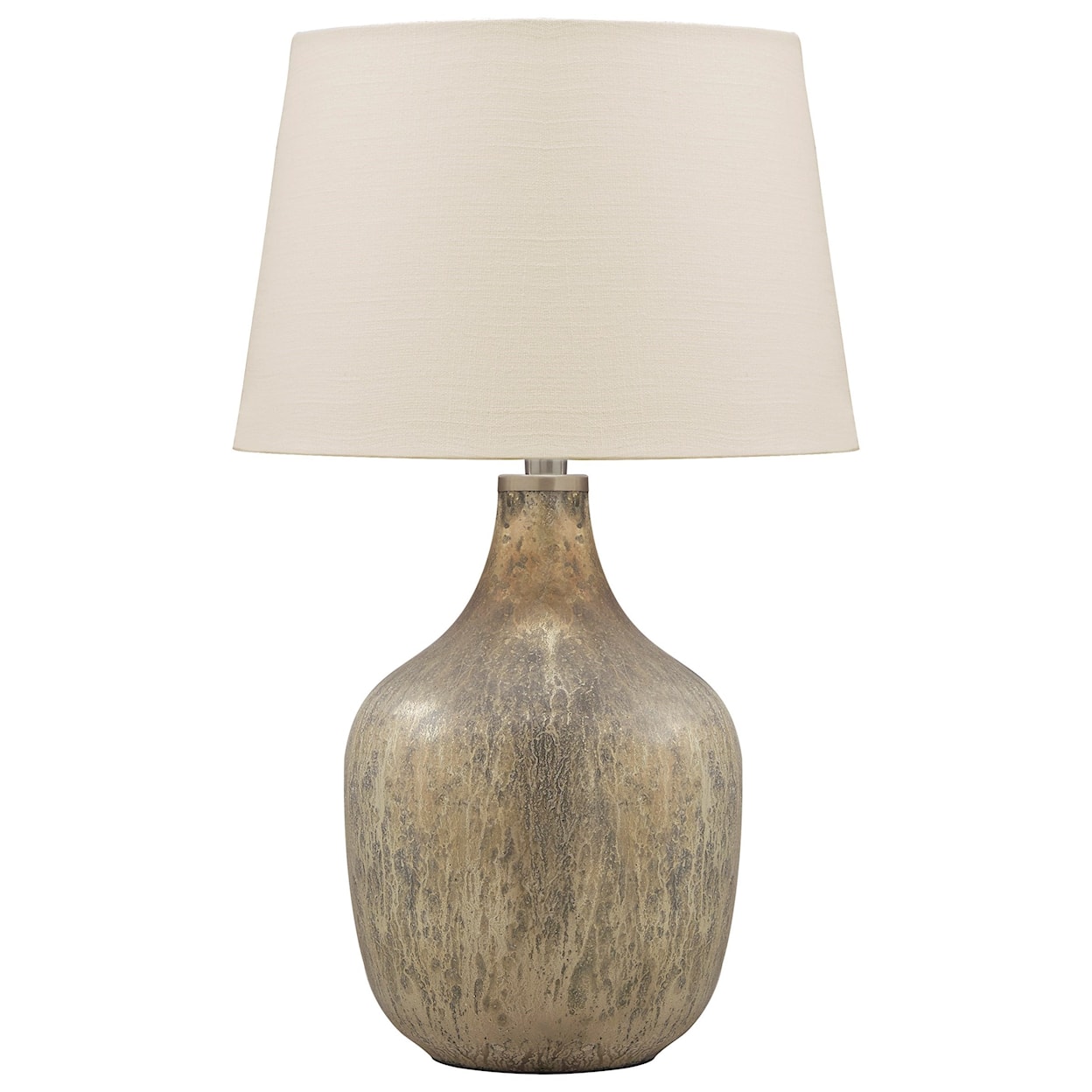 Ashley Furniture Signature Design Lamps - Casual Mari Gray/Gold Finish Table Lamp