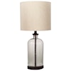 Signature Design Lamps - Casual Bandile Clear/Bronze Finish Table Lamp