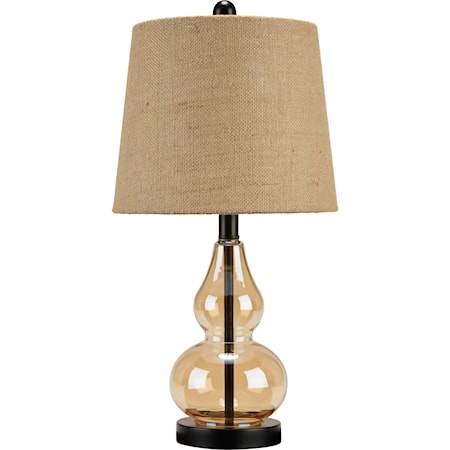 Makana Champagne/Black Glass Table Lamp