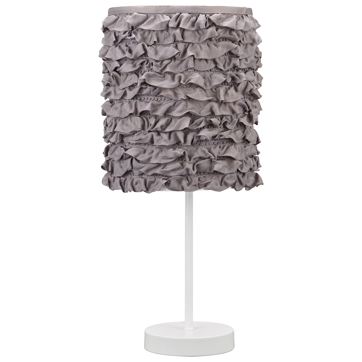 Ashley Furniture Signature Design Lamps - Casual Mirette Gray/White Metal Table Lamp