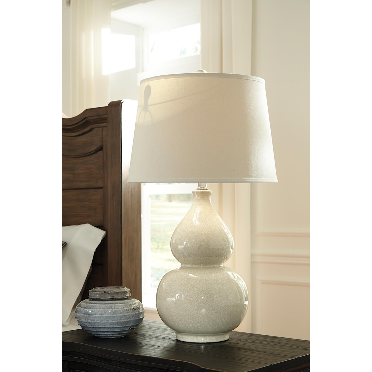 Signature Design by Ashley Lamps - Contemporary Ceramic Table Lamp 