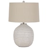 Signature Design by Ashley Lamps - Contemporary Jamon Beige Ceramic Table Lamp