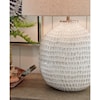 Signature Lamps - Contemporary Jamon Beige Ceramic Table Lamp