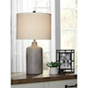 Ashley Furniture Signature Design Lamps - Contemporary Linus Antique Black Ceramic Table Lamp