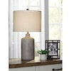 Ashley Signature Design Lamps - Contemporary Linus Antique Black Ceramic Table Lamp