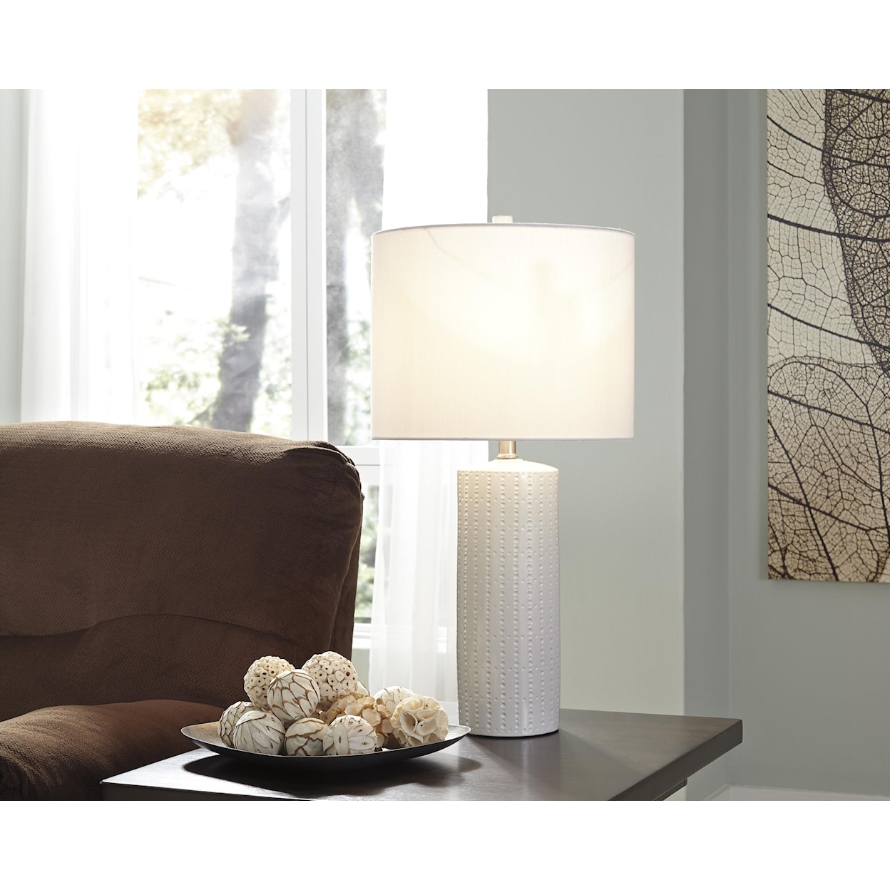 Signature Design by Ashley Lamps - Contemporary Set of 2 Steuben Ceramic Table Lamps