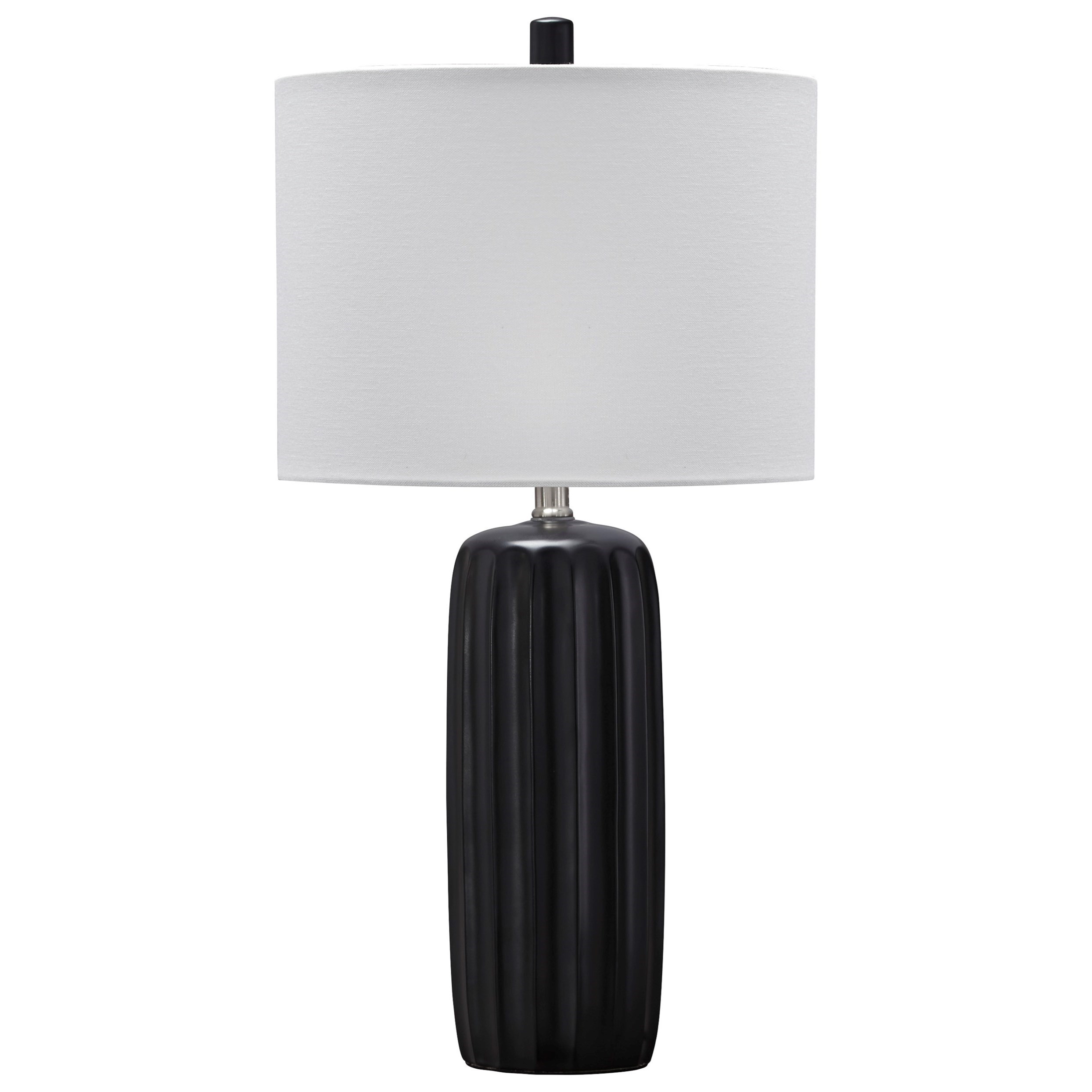 Set of 2 Adorlee Black Ceramic Table Lamps