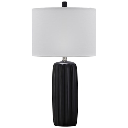 Set of 2 Adorlee Black Ceramic Table Lamps