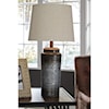 Benchcraft Lamps - Contemporary Set of 2 Norbert Gray Metal Table Lamps