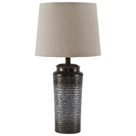 Set of 2 Norbert Gray Metal Table Lamps