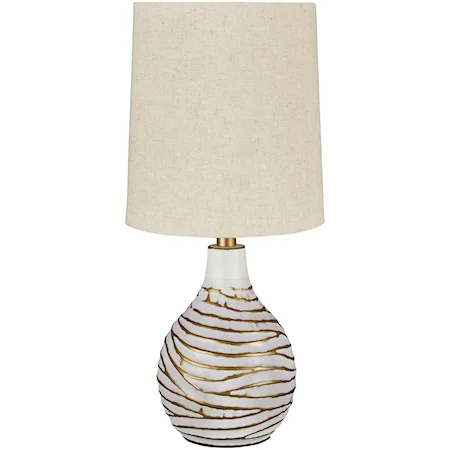 Aleela White/Gold Table Lamp