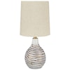Ashley Furniture Signature Design Lamps - Contemporary Aleela White/Gold Table Lamp