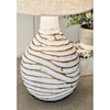 Signature Design by Ashley Lamps - Contemporary Aleela White/Gold Table Lamp