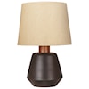 Benchcraft Lamps - Contemporary Ancel Black/Brown Metal Table Lamp