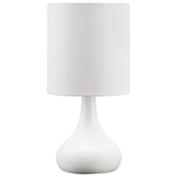 Camdale White Metal Table Lamp with USB Charging