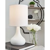 Signature Design by Ashley Lamps - Contemporary Camdale White Metal Table Lamp