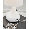 Signature Design by Ashley Lamps - Contemporary Camdale White Metal Table Lamp