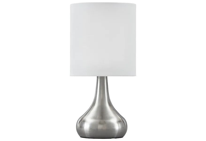 Lamps - Contemporary Camdale Silver Finish Metal Table Lamp by Signature Design by Ashley at Beck's Furniture