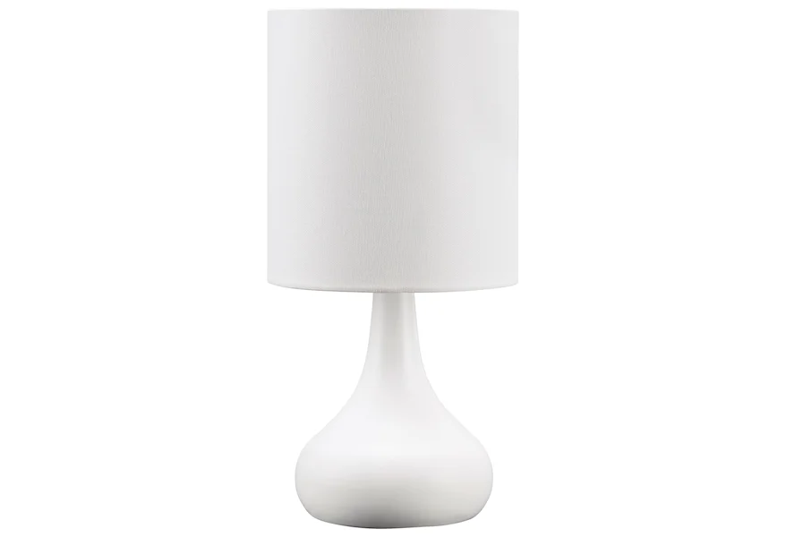Lamps - Contemporary Lanry White Metal Table Lamp by Signature Design by Ashley at Sparks HomeStore