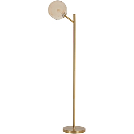 Abanson Gold Finish Metal Floor Lamp