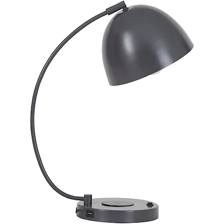 Austbeck Gray Metal Desk Lamp