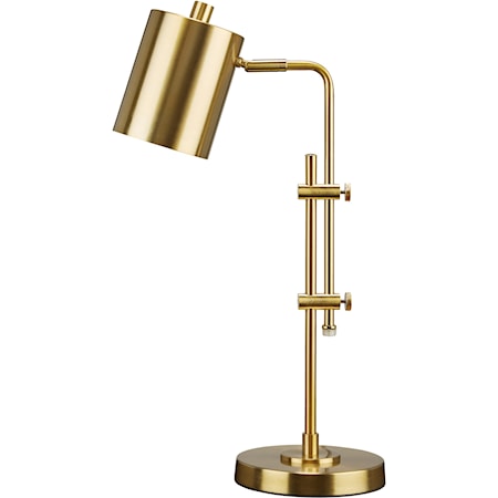 Baronvale Brass Finish Metal Desk Lamp