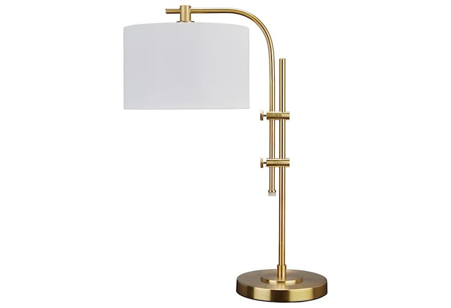Lamps - Contemporary Baronvale Brass Finish Metal Accent Lamp by Signature Design by Ashley at Sparks HomeStore