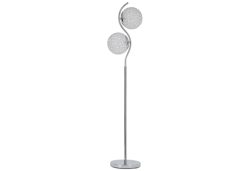 Lamps - Contemporary Winter Silver Finish Floor Lamp by Signature Design by Ashley at Sam Levitz Furniture