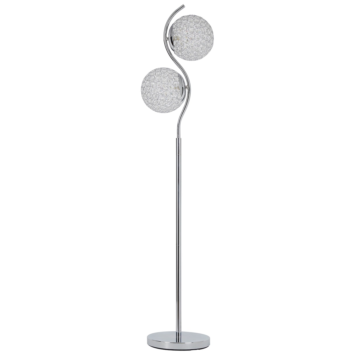 Ashley Furniture Signature Design Lamps - Contemporary Winter Silver Finish Floor Lamp