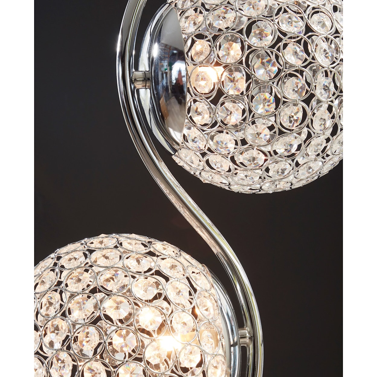 Ashley Furniture Signature Design Lamps - Contemporary Winter Silver Finish Floor Lamp