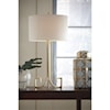 Signature Design by Ashley Lamps - Contemporary Jankin Champagne Finish Metal Table Lamp