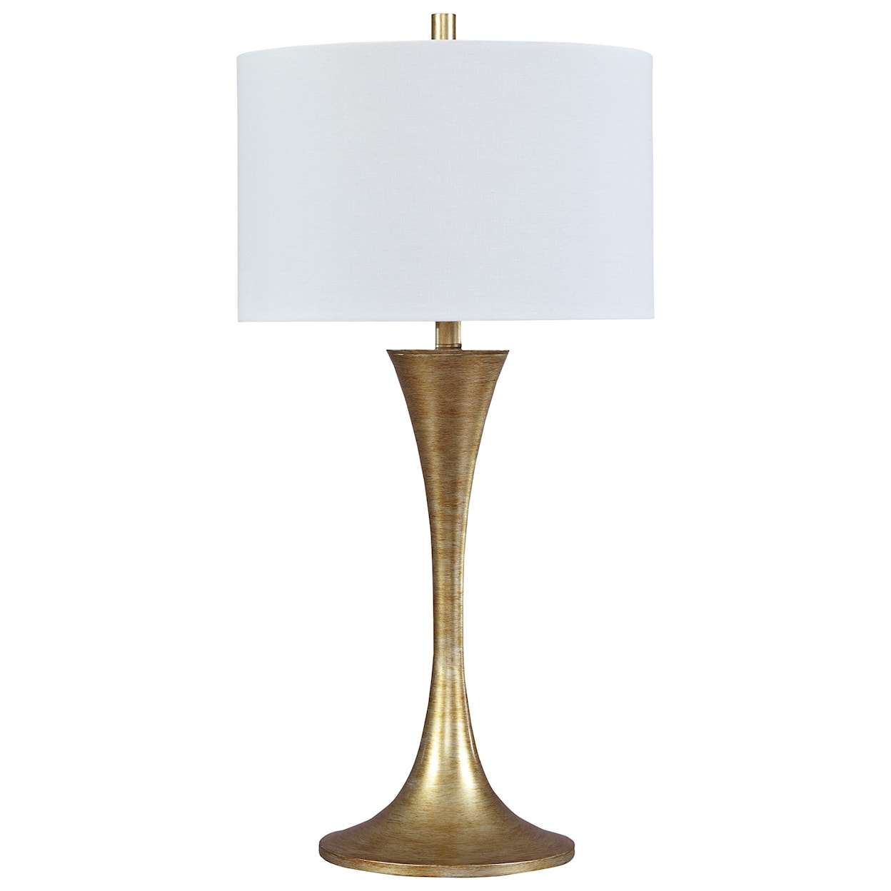 Signature Design by Ashley Lamps - Contemporary Joakim Antique Brass Finish Table Lamp