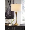 Signature Design by Ashley Lamps - Contemporary Joakim Antique Brass Finish Table Lamp