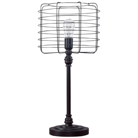 Javan Antique Black Metal Table Lamp