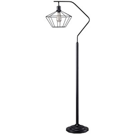 Makeika Black Metal Floor Lamp