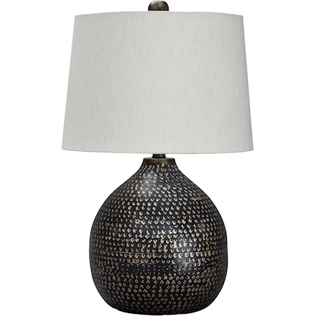 Maire Black/Gold Finish Metal Table Lamp