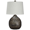 Signature Design by Ashley Lamps - Contemporary Maire Black/Gold Finish Metal Table Lamp