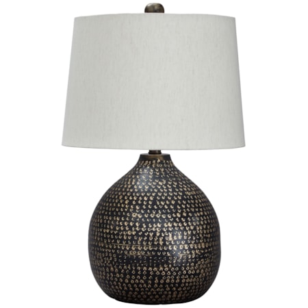 Maire Black/Gold Finish Metal Table Lamp