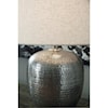 Signature Lamps - Contemporary Magalie Antique Silver Metal Table Lamp