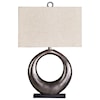 Signature Design by Ashley Lamps - Contemporary Saria Antique Silver Finish Metal Table Lamp