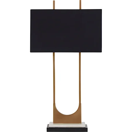 Malana Brass Finish Metal Table Lamp